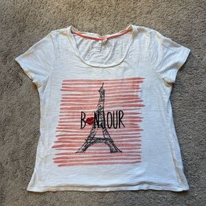 Elle Paris Eiffel Tower Graphic Tee Size Large
